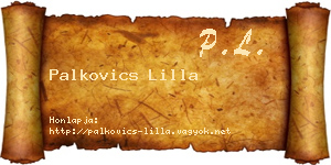 Palkovics Lilla névjegykártya